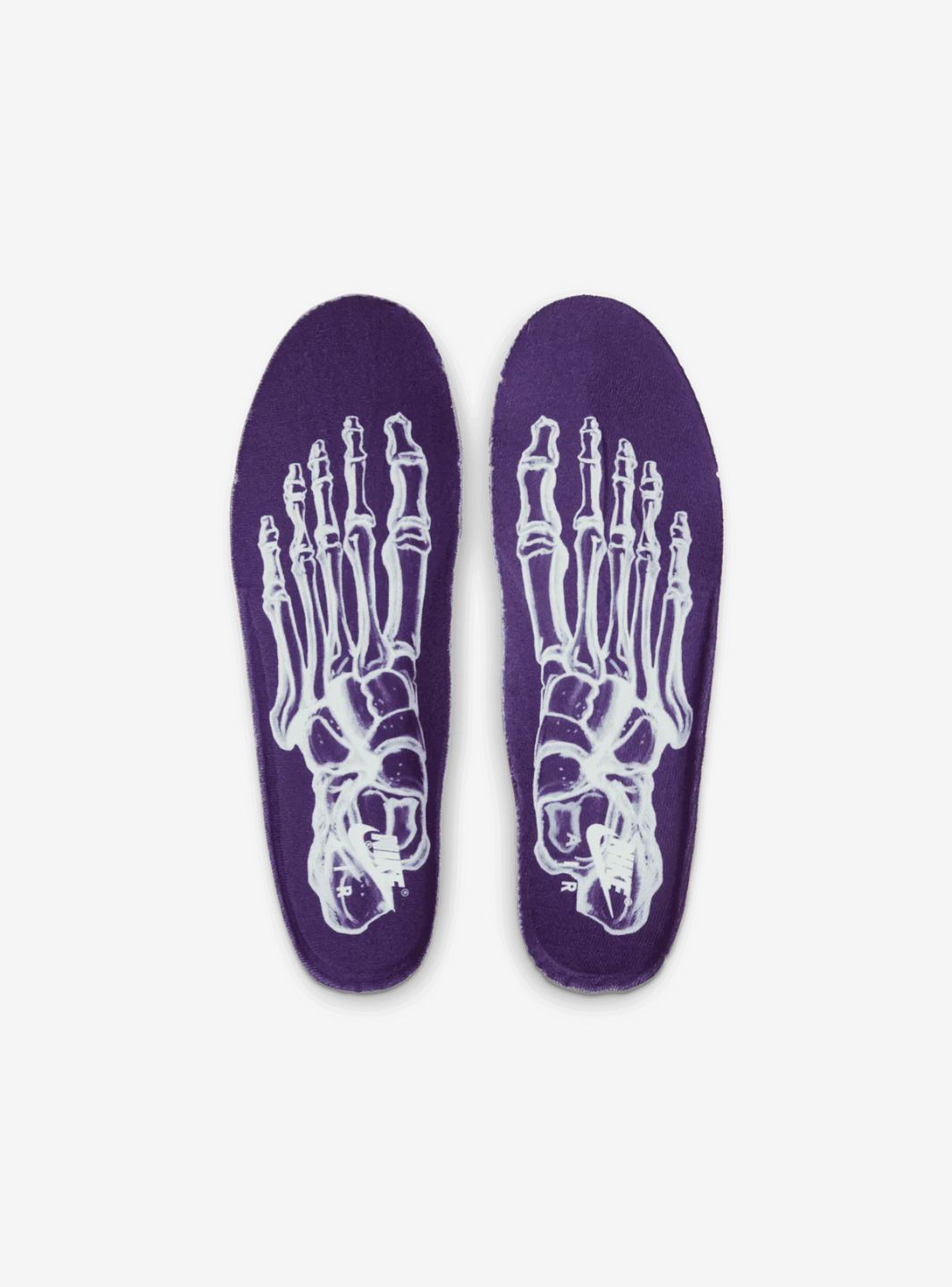 Nike Air Force 1 Low Purple Skeleton Halloween (2021) sneakers basse uomo e donna pelle viola nero, dettaglio tallone