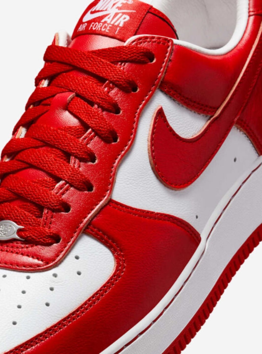 Nike Air Force 1 Low Terror Squad White University Red sneakers basse uomo e donna pelle bianco rosso, vista dall'alto