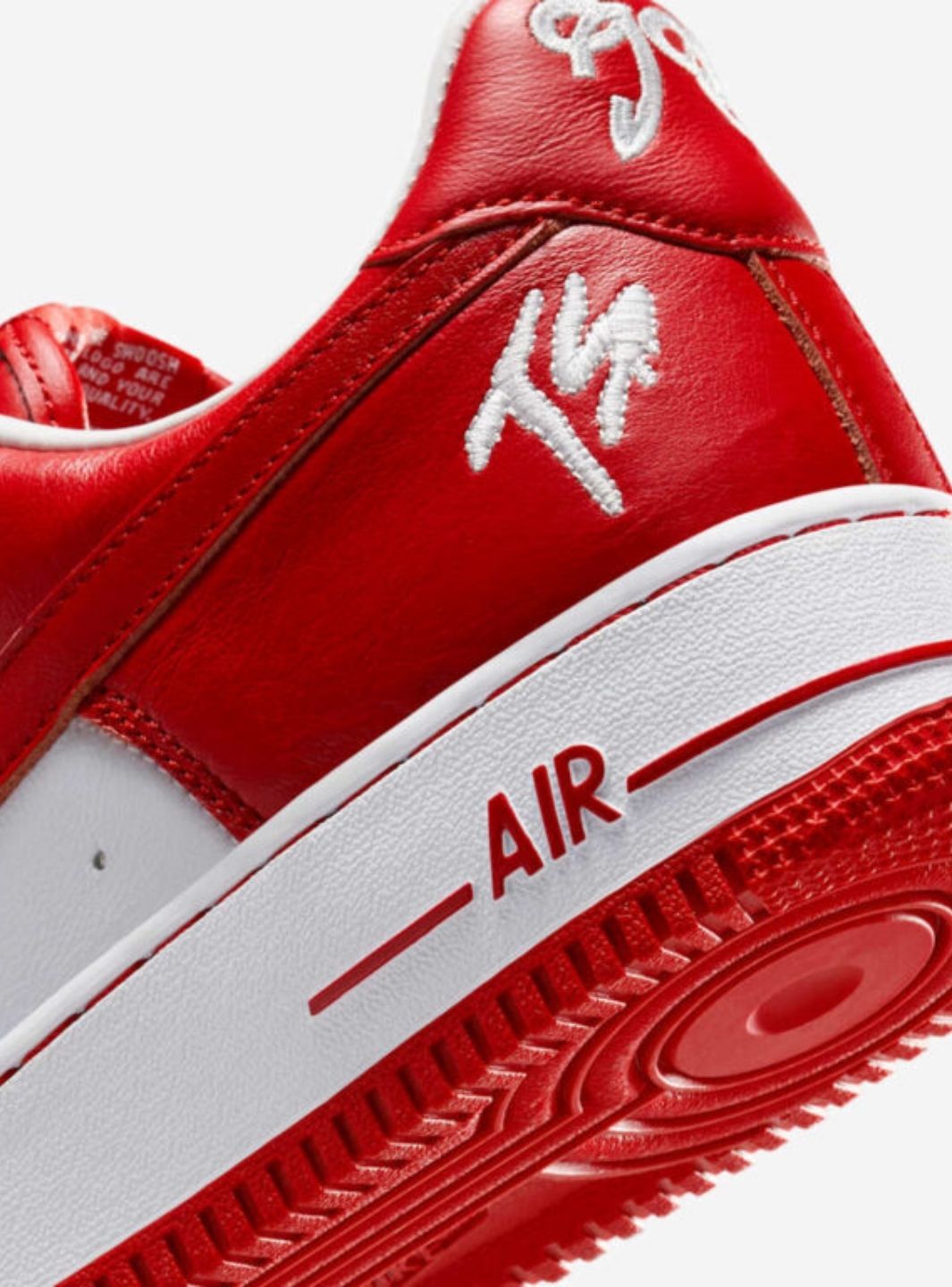 Nike Air Force 1 Low Terror Squad White University Red sneakers basse uomo e donna pelle bianco rosso, indossate