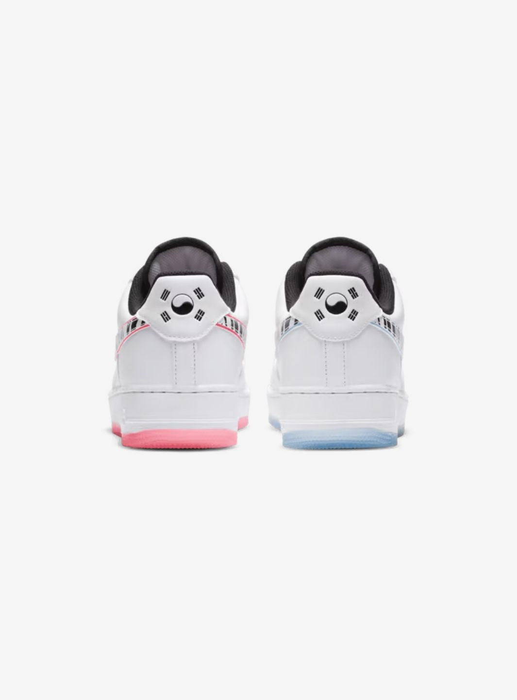 Nike Air Force 1 Low South Korea (2020) sneakers basse uomo e donna pelle bianco, vista dall'alto