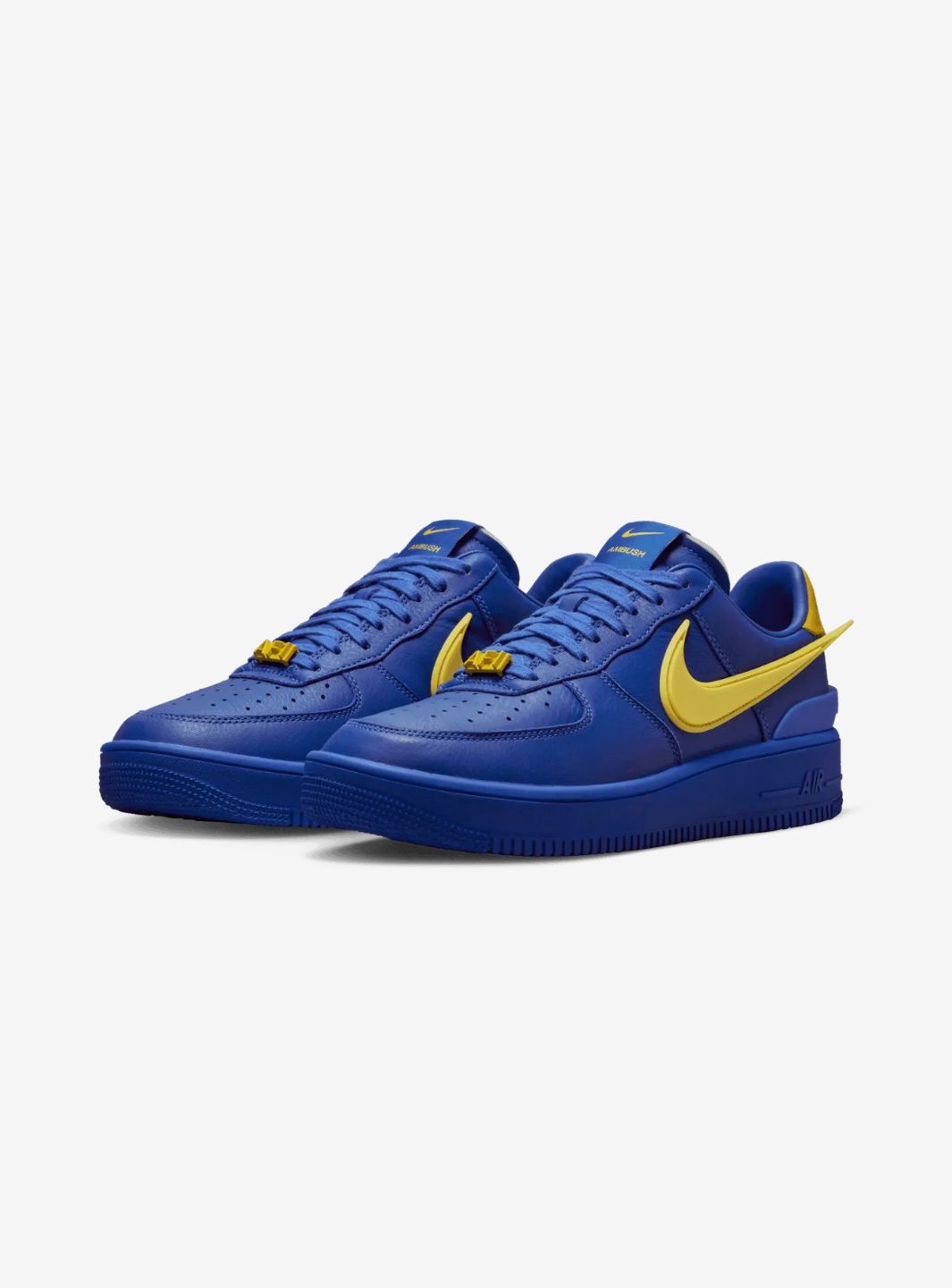 Nike Air Force 1 Low AMBUSH Game Royal sneakers basse uomo e donna pelle blu, vista frontale