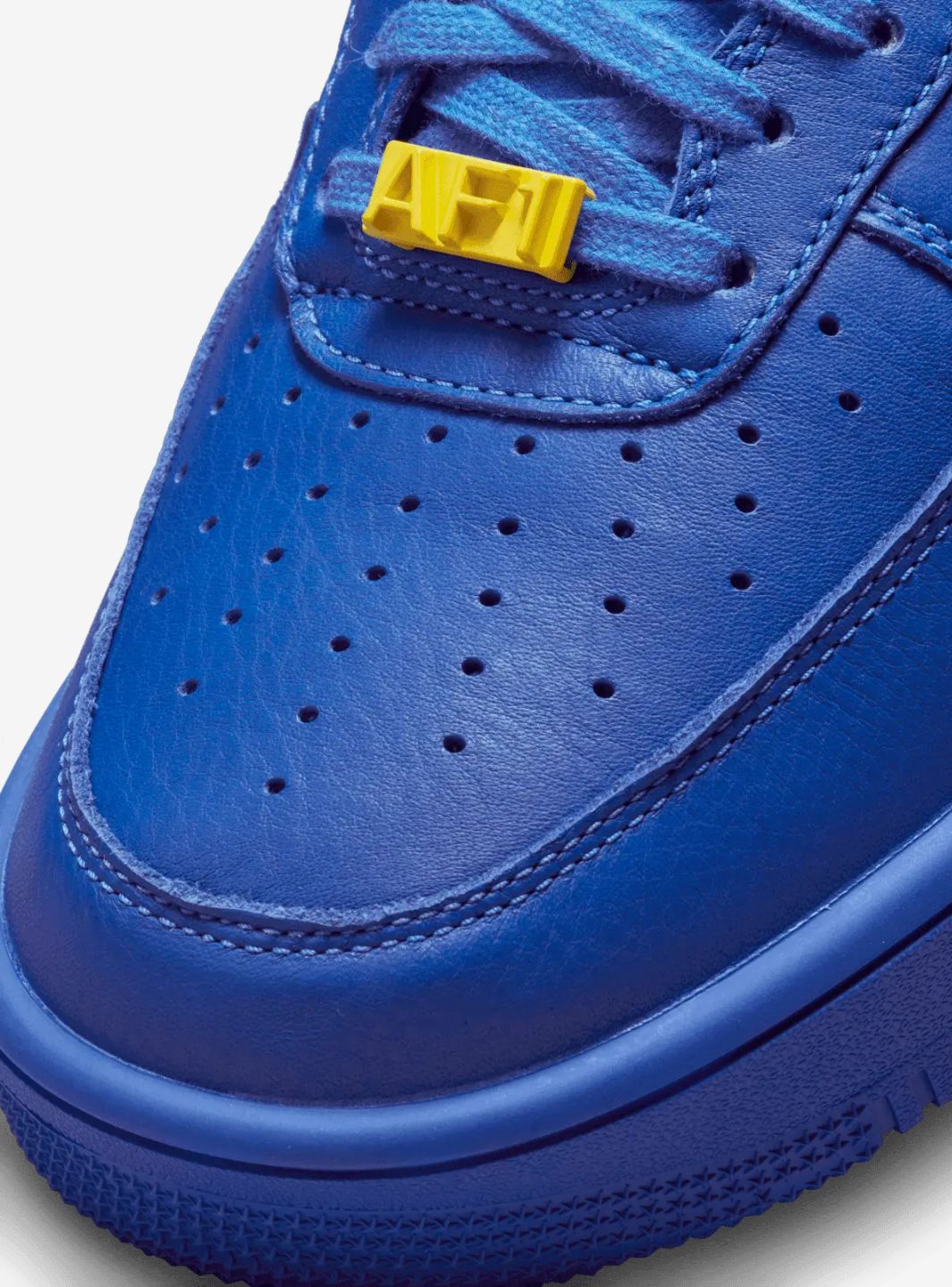 Nike Air Force 1 Low AMBUSH Game Royal sneakers basse uomo e donna pelle blu, vista posteriore