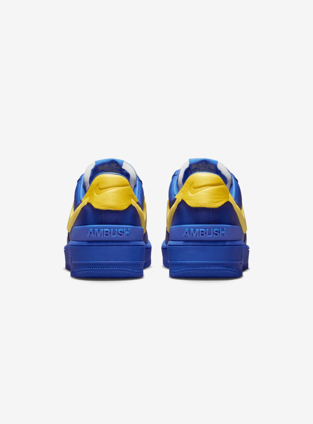Nike Air Force 1 Low AMBUSH Game Royal sneakers basse uomo e donna pelle blu, indossate