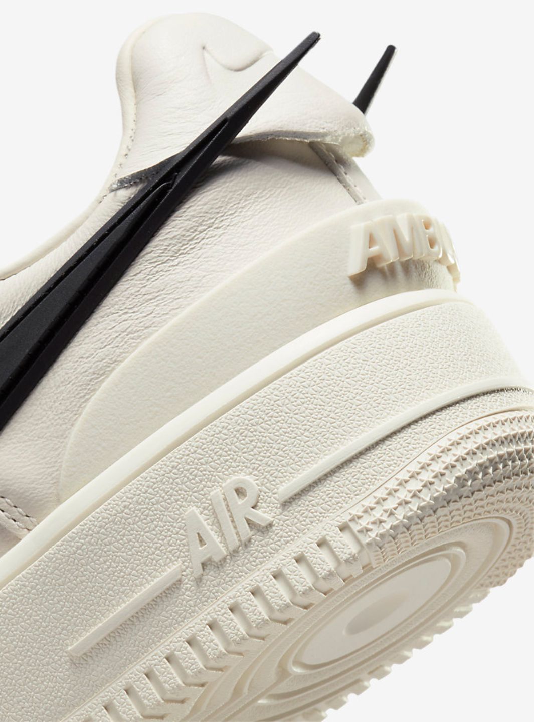 Nike Air Force 1 Low AMBUSH Phantom sneakers basse uomo e donna pelle bianco, dettaglio tomaia