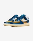 Nike Air Force 1 Low Undefeated 5 On It Blue Yellow Croc sneakers basse uomo e donna pelle blu giallo, vista frontale