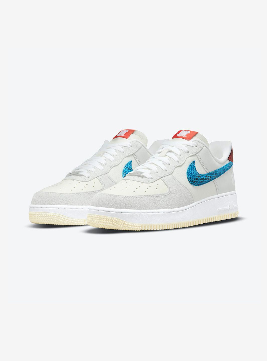 Nike Air Force 1 Low Undefeated 5 On It Dunk vs. AF1 sneakers basse uomo e donna pelle multicolore, vista frontale