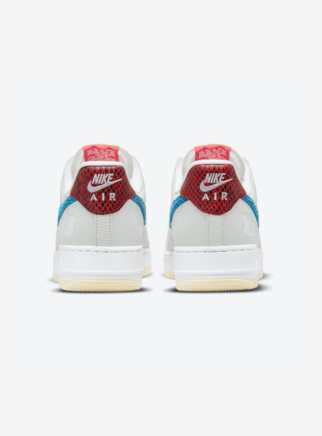 Nike Air Force 1 Low Undefeated 5 On It Dunk vs. AF1 sneakers basse uomo e donna pelle multicolore, vista dall'alto