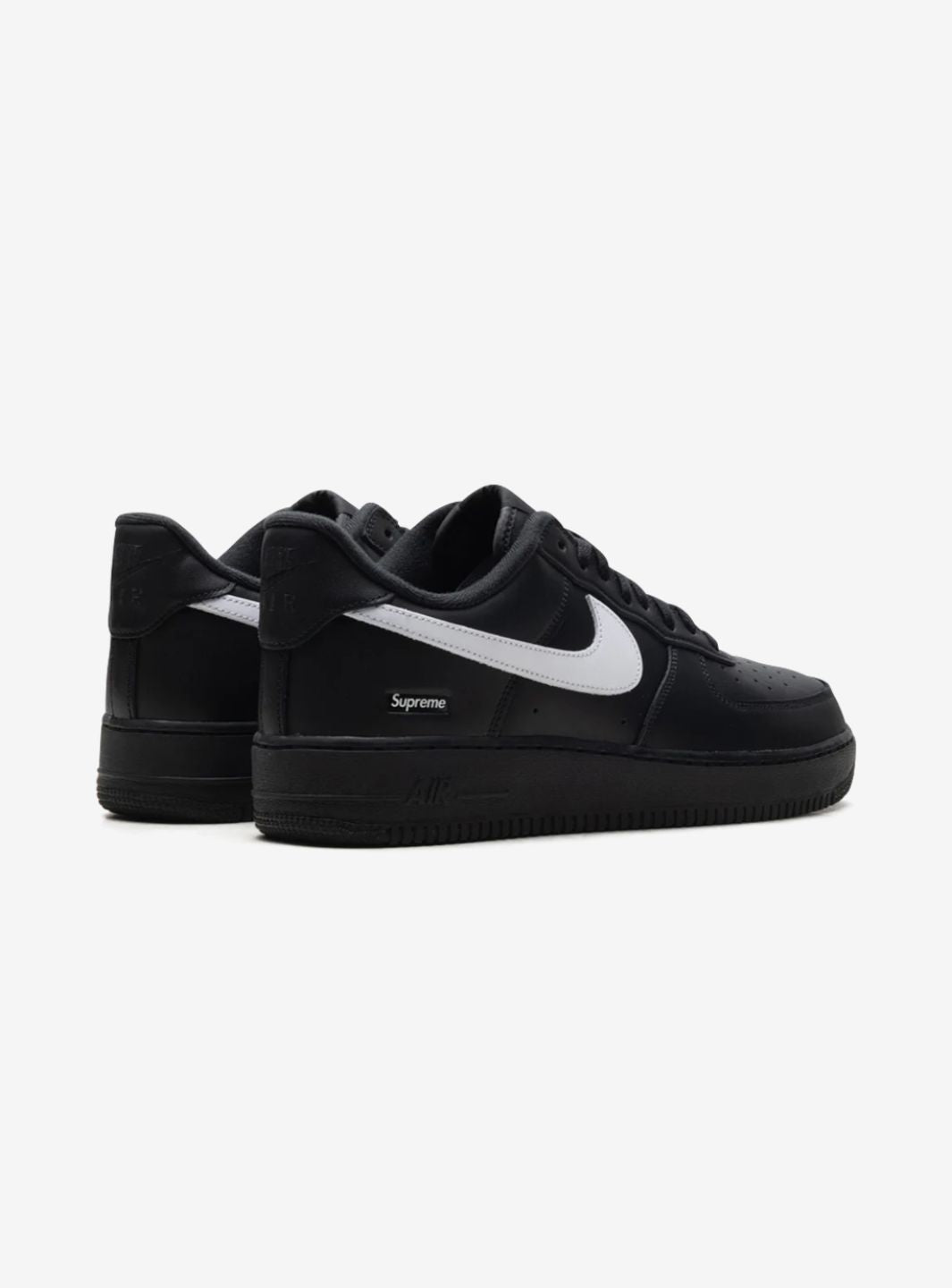 Nike Air Force 1 Low Supreme Black White sneakers basse uomo e donna pelle bianco nero, dettaglio suola