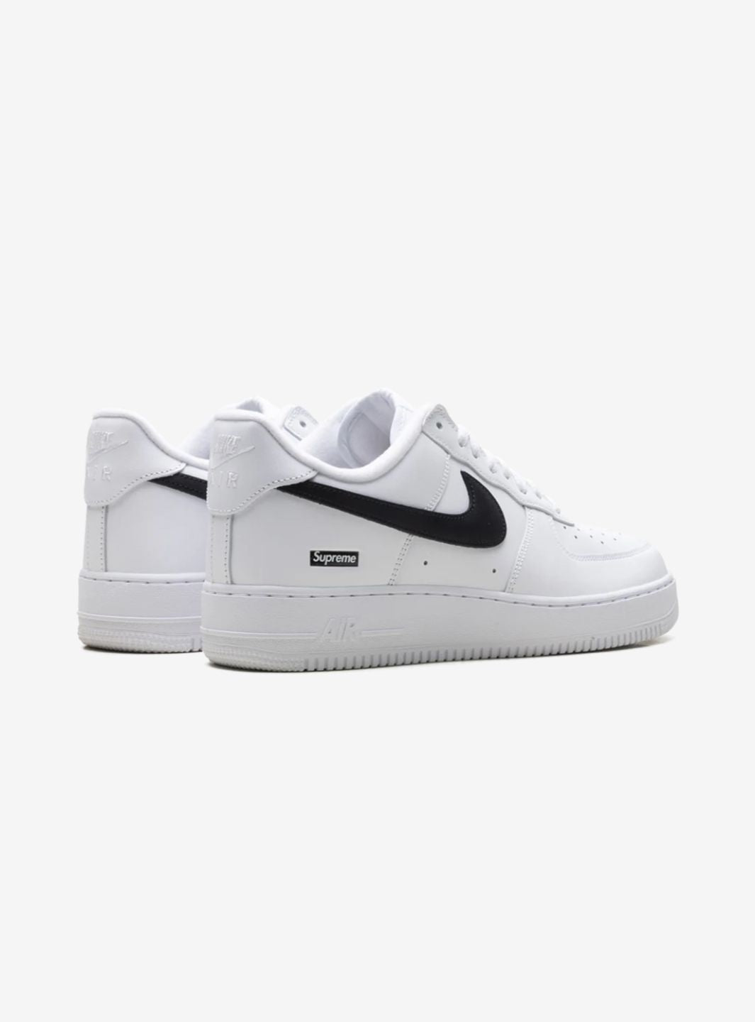 Nike Air Force 1 Low Supreme White Black sneakers basse uomo e donna pelle bianco nero, dettaglio suola