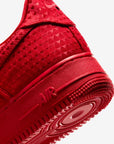 Nike Air Force 1 Low Valentine's Day Red (2026) sneakers basse uomo e donna pelle rosso, dettaglio tomaia