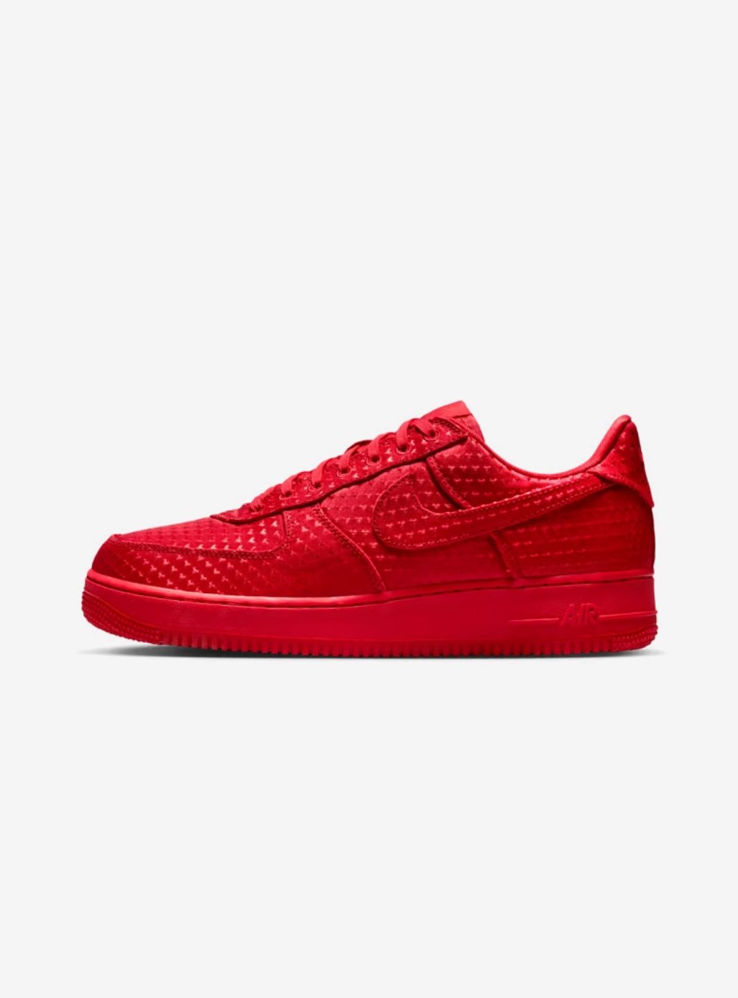 Nike Air Force 1 Low Valentine's Day Red (2026) sneakers basse uomo e donna pelle rosso, vista laterale