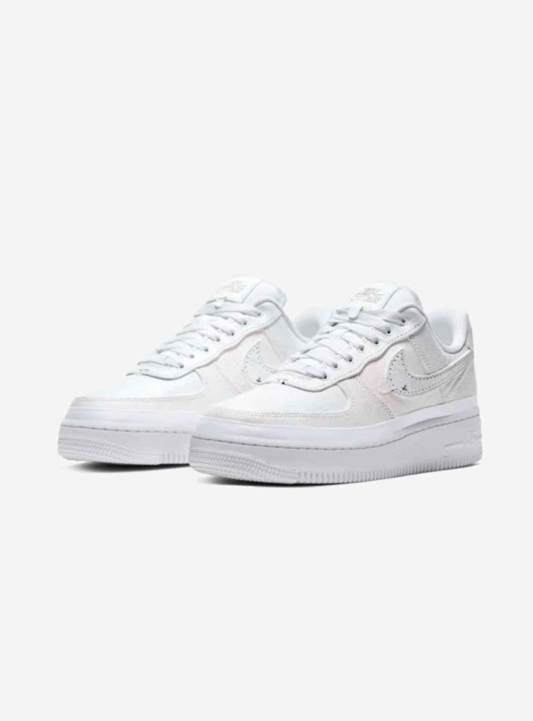 Nike Air Force 1 Low Tear Reveal Black Swoosh sneakers basse uomo e donna pelle nero, vista frontale