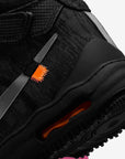 Nike Air Force 1 Mid Off-White Black sneakers alte uomo e donna pelle bianco nero, vista frontale