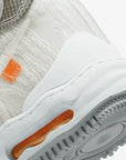 Nike Air Force 1 Mid Off-White White sneakers alte uomo e donna pelle bianco, dettaglio tallone
