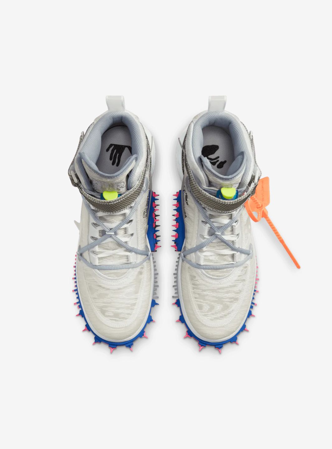 Nike Air Force 1 Mid Off-White White sneakers alte uomo e donna pelle bianco, vista laterale