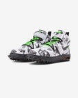 Nike Air Force 1 Mid Off-White Grim Reaper sneakers alte uomo e donna pelle bianco, vista frontale