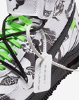 Nike Air Force 1 Mid Off-White Grim Reaper sneakers alte uomo e donna pelle bianco, dettaglio suola