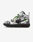 Nike Air Force 1 Mid Off-White Grim Reaper sneakers alte uomo e donna pelle bianco, vista laterale