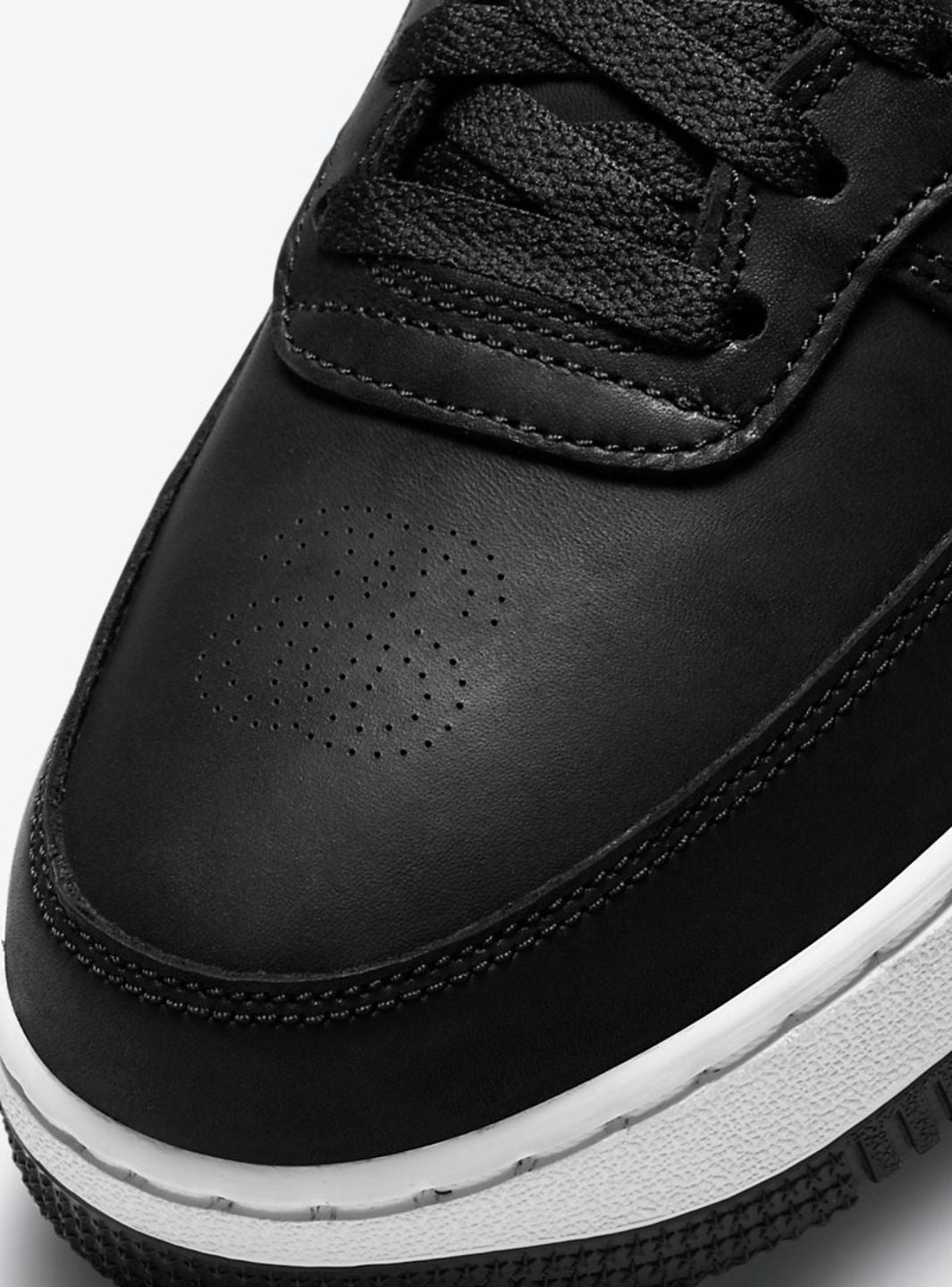 Nike Air Force 1 Mid Stussy Black White sneakers alte uomo e donna pelle bianco nero, dettaglio suola