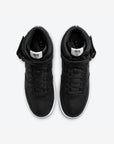 Nike Air Force 1 Mid Stussy Black White sneakers alte uomo e donna pelle bianco nero, vista posteriore
