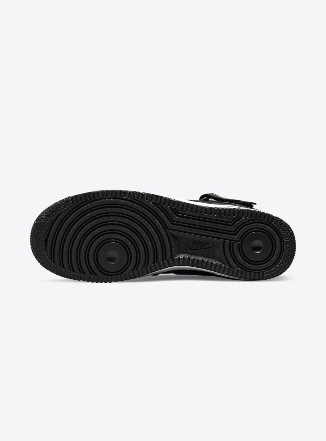Nike Air Force 1 Mid Stussy Black White sneakers alte uomo e donna pelle bianco nero, dettaglio tallone