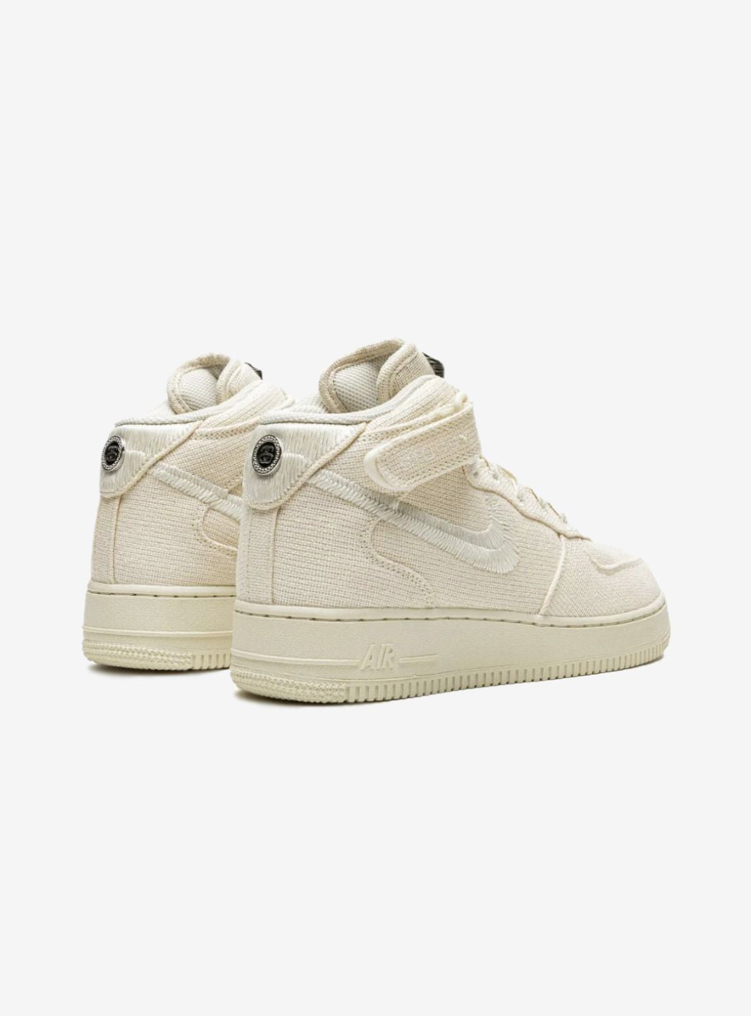 Nike Air Force 1 Mid Stussy Fossil sneakers alte uomo e donna pelle multicolore, dettaglio suola