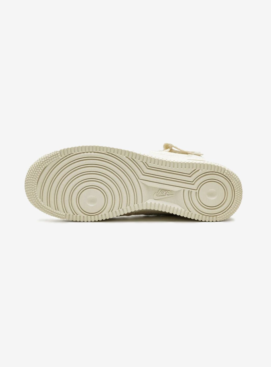 Nike Air Force 1 Mid Stussy Fossil sneakers alte uomo e donna pelle multicolore, vista posteriore