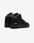 Nike Air Force 1 Mid Supreme Black sneakers alte uomo e donna pelle nero, dettaglio suola
