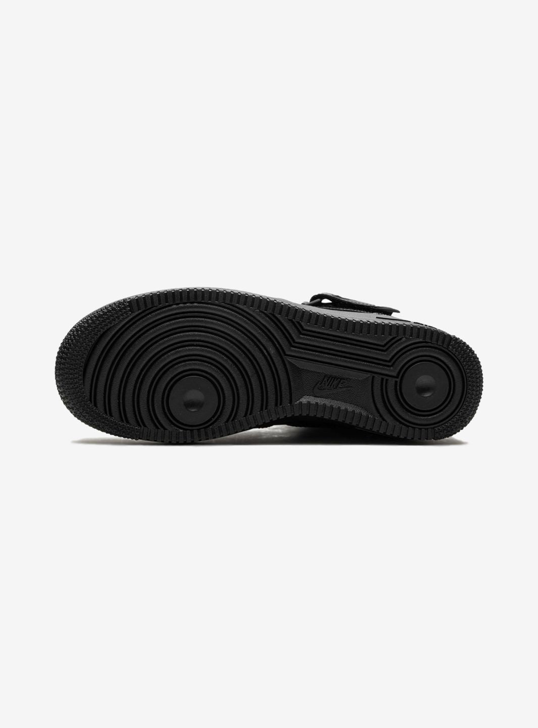 Nike Air Force 1 Mid Supreme Black sneakers alte uomo e donna pelle nero, vista posteriore