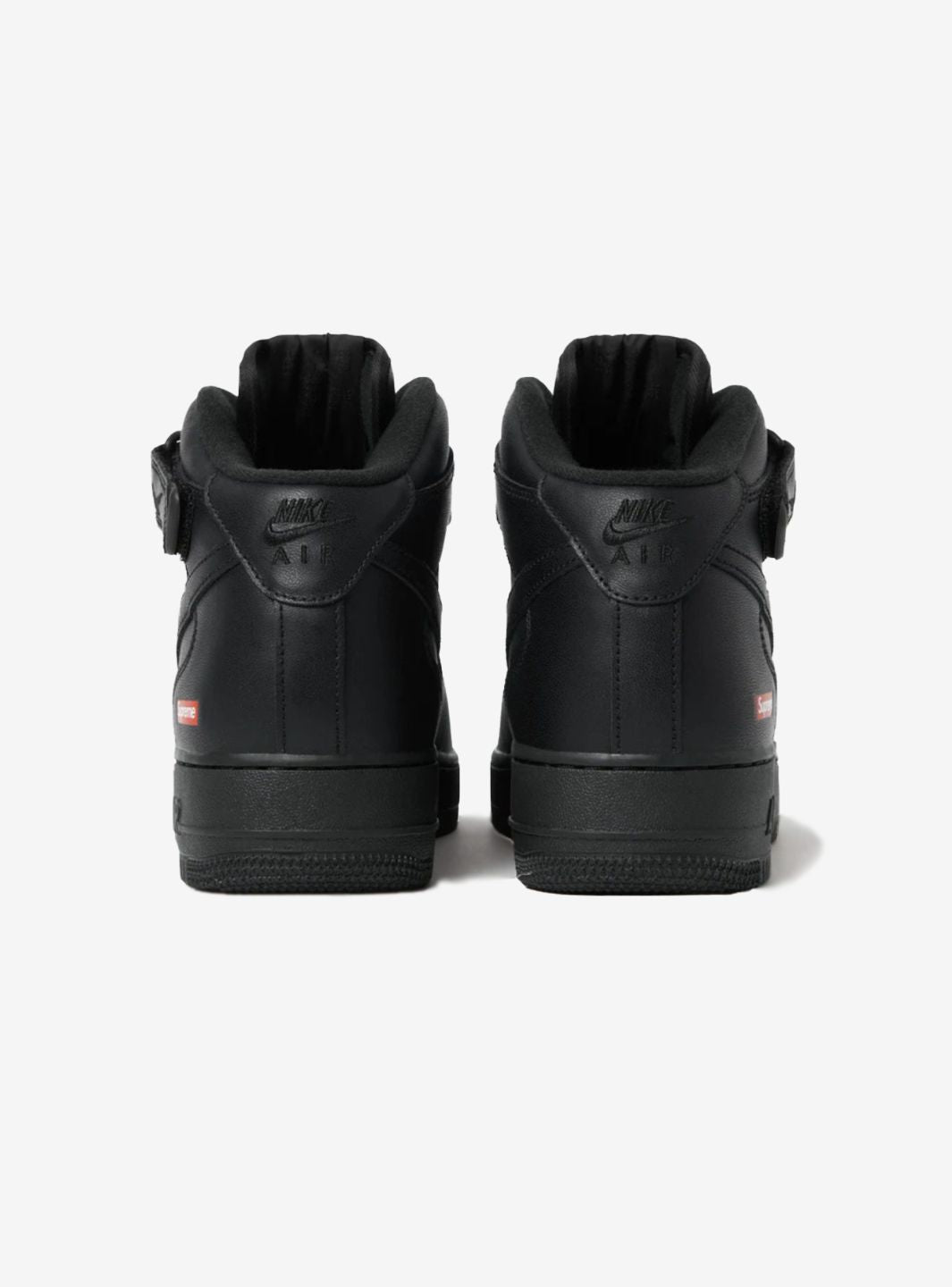 Nike Air Force 1 Mid Supreme Black sneakers alte uomo e donna pelle nero, indossate
