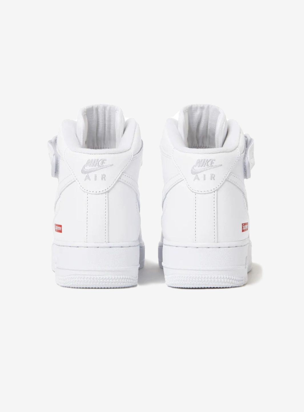 Nike Air Force 1 Mid Supreme White sneakers alte uomo e donna pelle bianco, indossate