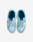 Nike Dunk Low Abominable Snowman sneakers basse bambino in pelle blu verde, vista posteriore