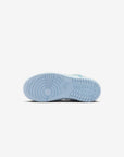 Nike Dunk Low Abominable Snowman sneakers basse bambino in pelle blu verde, dettaglio tallone