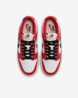 Nike Dunk Low Chicago Split sneakers basse uomo e donna in pelle bianco rosso, vista posteriore