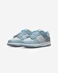 Nike Dunk Low Clear Blue Swoosh sneakers basse bambino in pelle blu, vista frontale