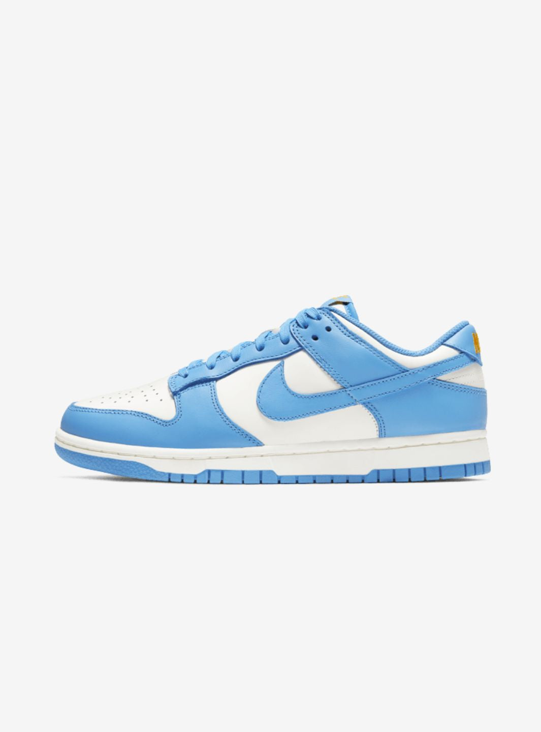 Nike Dunk Low Coast sneakers basse donna in pelle bianco blu, vista laterale