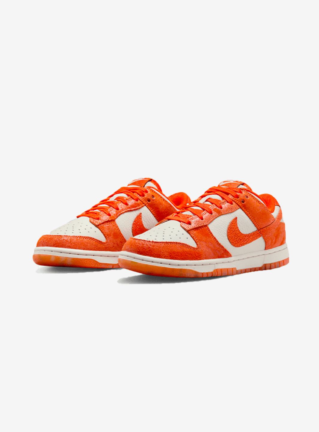 Nike Dunk Low Cracked Orange sneakers basse donna in pelle arancione, vista frontale