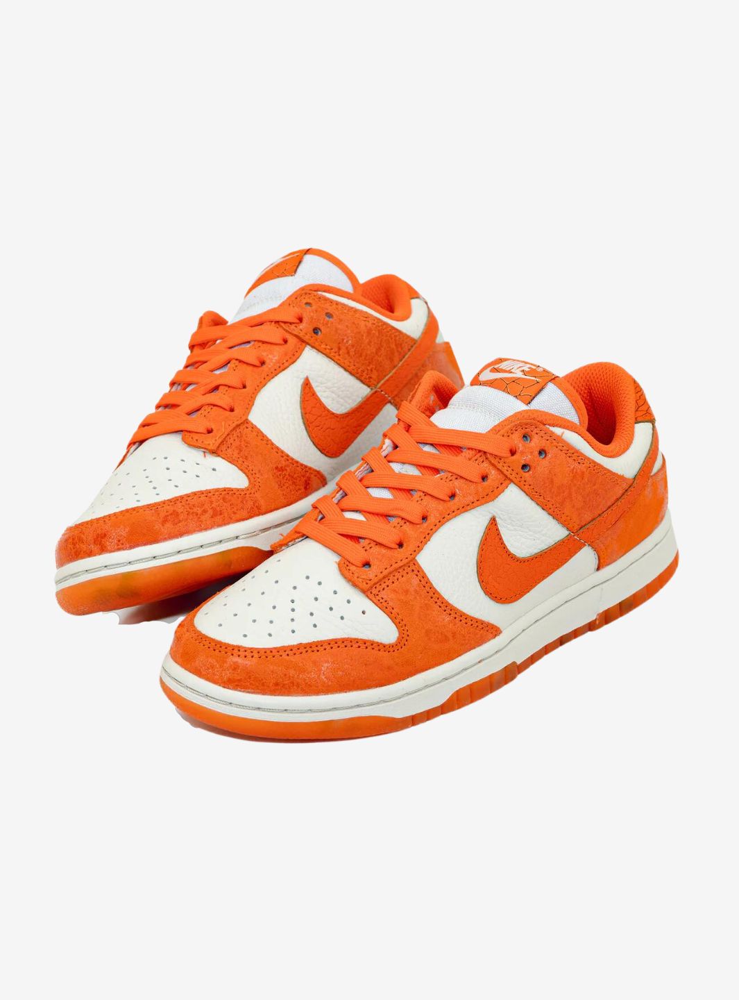 Nike Dunk Low Cracked Orange sneakers basse donna in pelle arancione, vista posteriore