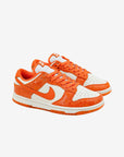 Nike Dunk Low Cracked Orange sneakers basse donna in pelle arancione, dettaglio tomaia