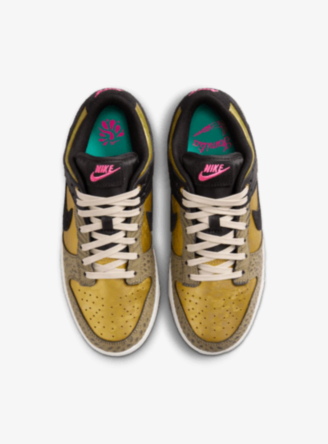 Nike Dunk Low Dìa De Muertos sneakers basse donna in pelle multicolore, vista posteriore