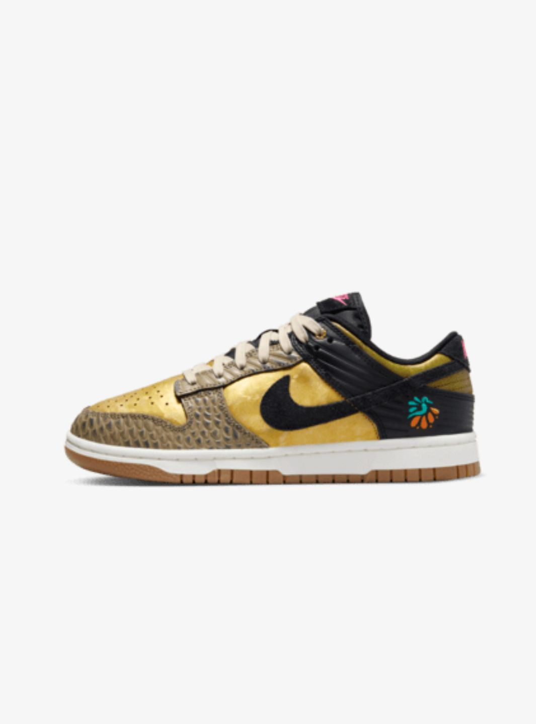 Nike Dunk Low Dìa De Muertos sneakers basse donna in pelle multicolore, vista laterale