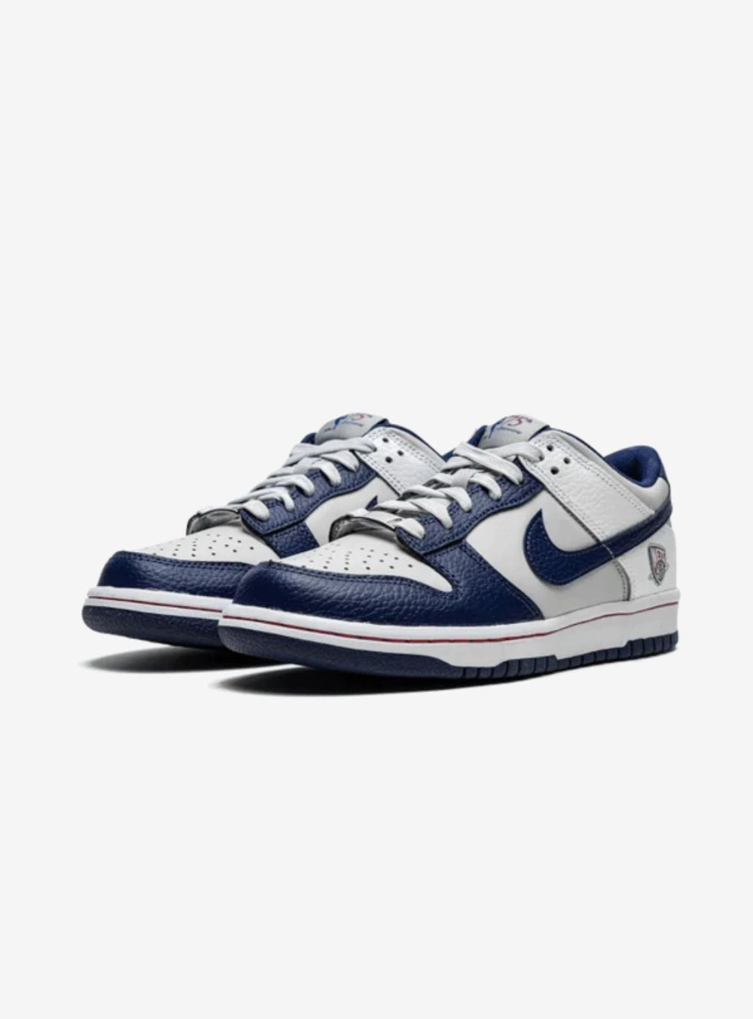 Nike Dunk Low EMB NBA 75th Anniversary Brooklyn Nets sneakers basse uomo e donna in pelle multicolore, vista frontale