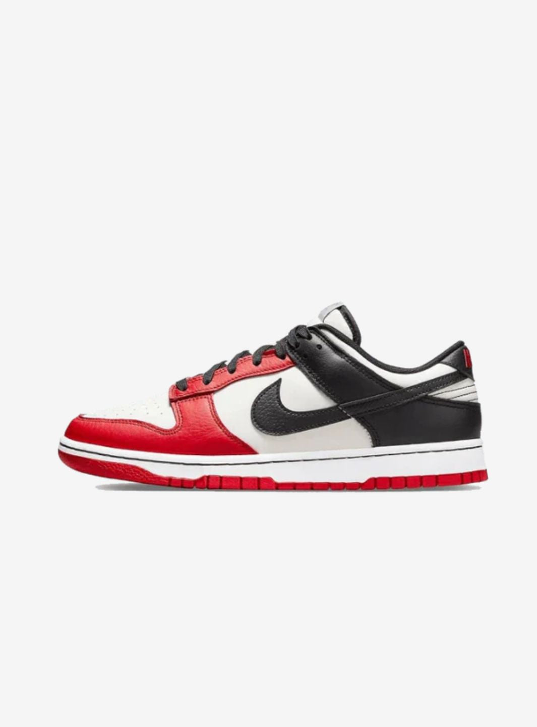 Nike Dunk Low EMB NBA 75th Anniversary Chicago sneakers basse uomo e donna in pelle multicolore, vista laterale