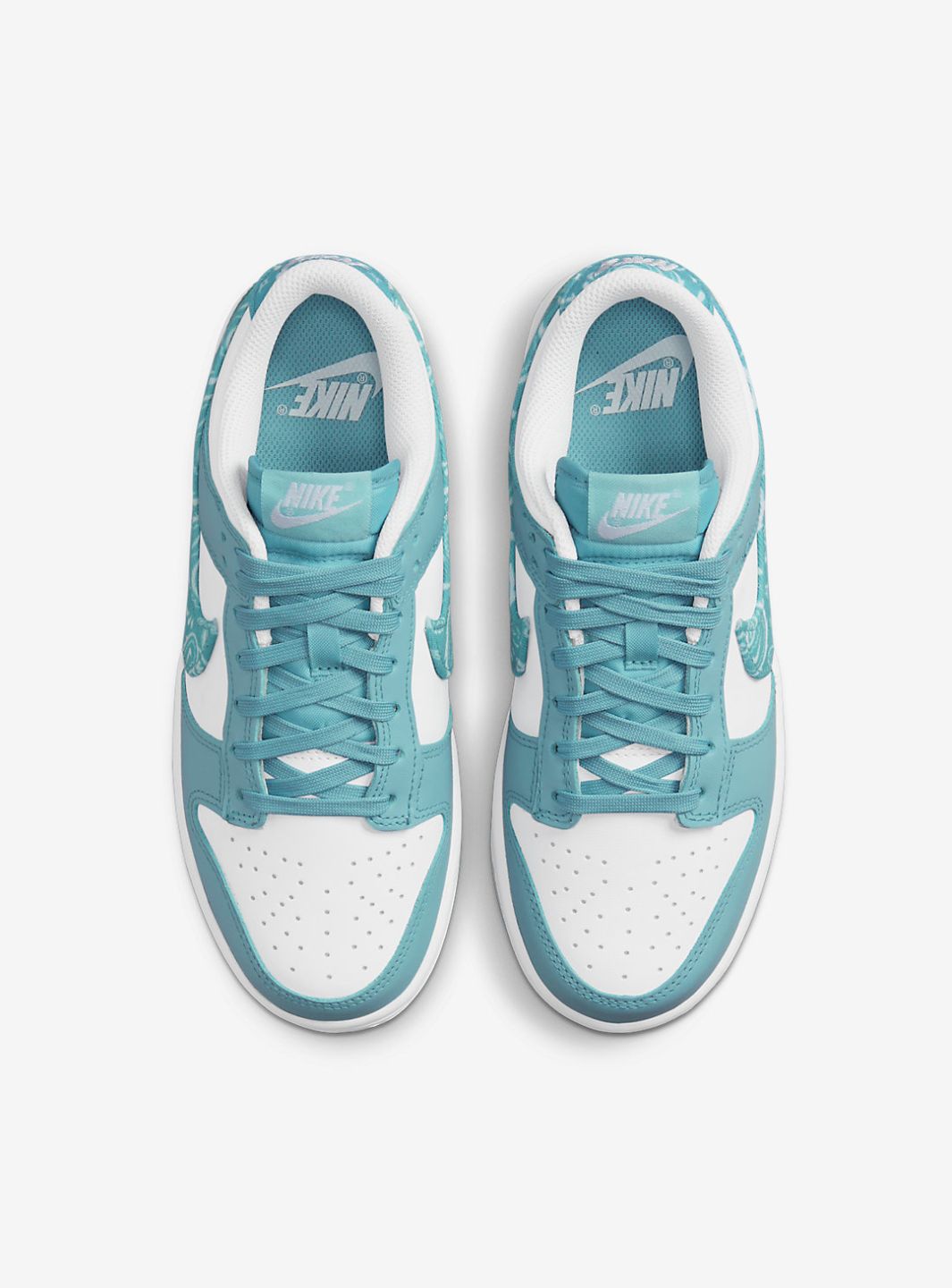 Nike Dunk Low Essential Paisley Pack Worn Blue sneakers basse donna in pelle blu, vista posteriore