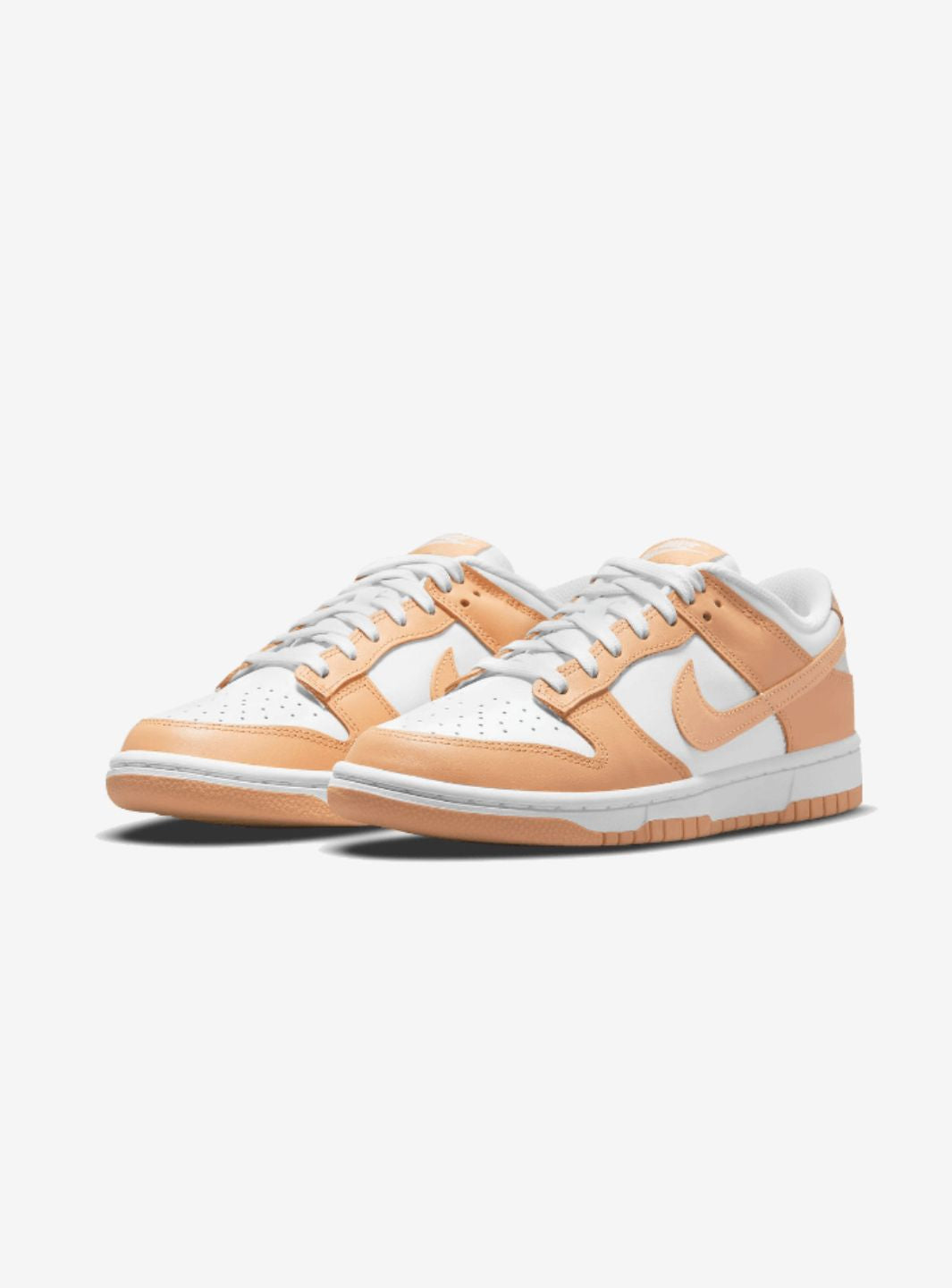 Nike Dunk Low Harvest Moon sneakers basse donna in pelle bianco beige, vista frontale