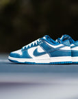 Nike Dunk Low Industrial Blue Sashiko sneakers basse uomo e donna in pelle blu, vista posteriore