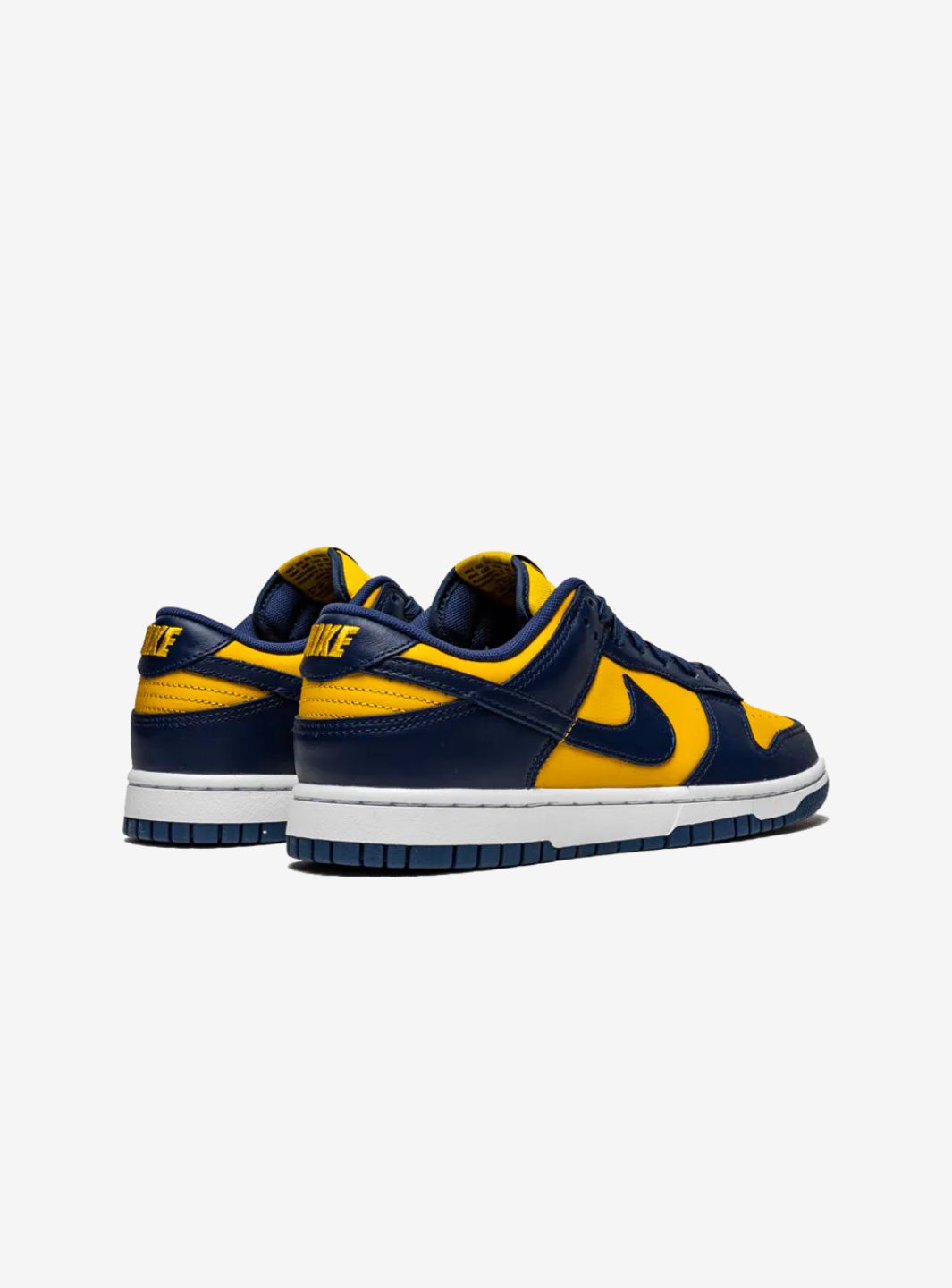 Nike Dunk Low Michigan (2021) sneakers basse uomo e donna in pelle bianco blu, dettaglio suola