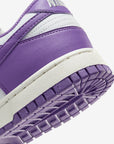 Nike Dunk Low Next Nature Black Raspberry sneakers basse uomo e donna in pelle nero, dettaglio tomaia
