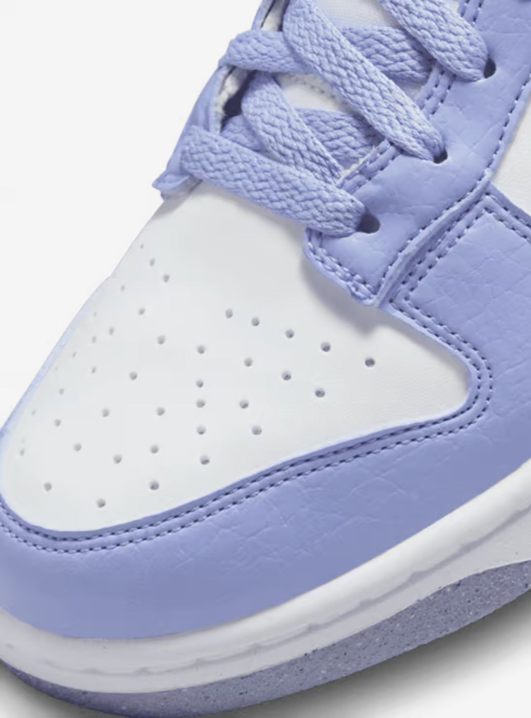 Nike Dunk Low Next Nature Lilac sneakers basse uomo e donna in pelle lilla, dettaglio suola