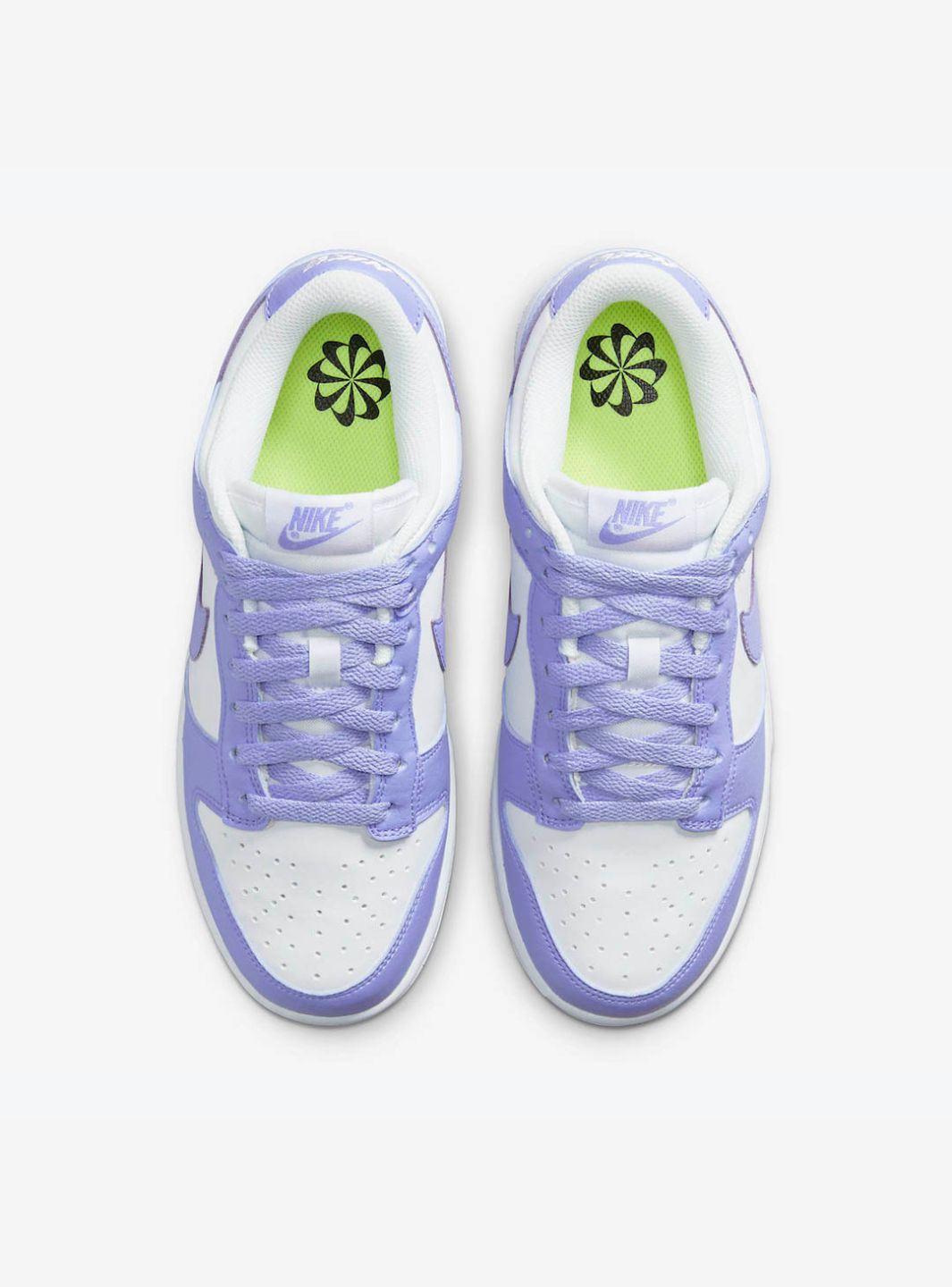 Nike Dunk Low Next Nature Lilac sneakers basse uomo e donna in pelle lilla, vista posteriore